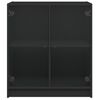 vidaXL Side Cabinet with Glass Doors Black 68x37x75.5 cm