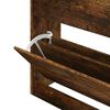 vidaXL Shoe Cabinet Smoked Oak 63x24x81 cm Engineered Wood
