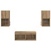 vidaXL TV Wall Cabinets Wall-mounted 4 pcs Artisan Oak Engineered Wood