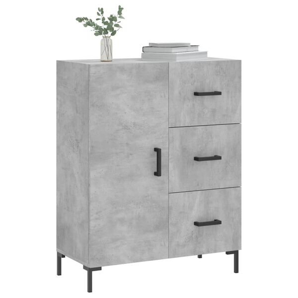 vidaXL Sideboard Concrete Grey 69.5x34x90 cm Engineered Wood