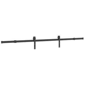 vidaXL Sliding Door Hardware Kit 213.5 cm Steel Black