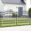 vidaXL Garden Fence Grey 240 x 140 cm Powder-coated steel
