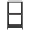 vidaXL Kitchen Storage with Shelf Black 40 x 50 x 92 cm Steel