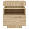 vidaXL Bedside Cabinets with LED Lights 2 pcs Sonoma Oak 40x39x48.5 cm