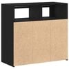 vidaXL Sideboard Black Oak 80 x 35 x 75 cm Engineered Wood