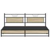 vidaXL Metal Bed Frame without Mattress Sonoma Oak 200x200 cm