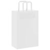 vidaXL Paper Bags 50 pcs with Handles White 21x11x31 cm