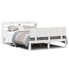 vidaXL Bed Frame with Headboard without Mattress White 150x200 cm