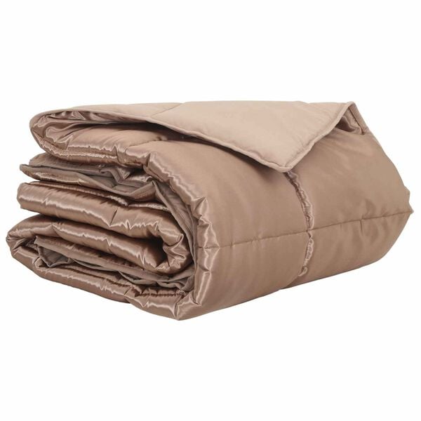 vidaXL Summer Duvet Gold 200 x 200 cm Satin and Microfiber