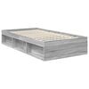 vidaXL Bed Frame Grey Sonoma 100 x 200 cm Solid Pine Wood