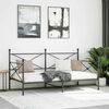 vidaXL Day Bed without Mattress Black 100x200 cm Steel
