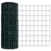 vidaXL Fence with Post Green 0.4 x 25 m Steel and PVC