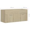 vidaXL Bathroom Furniture Set Sonoma Oak Engineered Wood