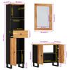 vidaXL 3 Piece Bathroom Furniture Set Solid Wood Acacia