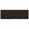 vidaXL Table Top Dark Brown 120x40x(2-4) cm Treated Solid Wood Oak