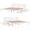 vidaXL Bed Frame with Drawers without Mattress White 180x200 cm Super King
