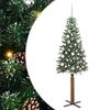 vidaXL Slim Christmas Tree Green 180 cm PVC and Solid Pine wood