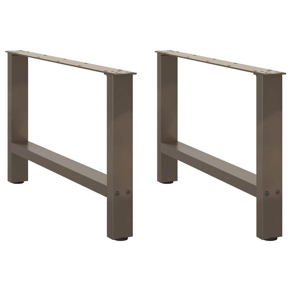 vidaXL Coffee Table Legs Natural Steel 2 pcs 70x(42-43) cm Steel