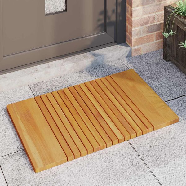 vidaXL Bath Mat Plain Brown 81 x 50 cm Wood