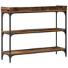 vidaXL Console Table with Shelf with Storage Old wood 100 x 30 x 80 cm
