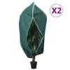 vidaXL Plant Fleece Covers with Zip 2 pcs 70 g/m&sup2; 3.14x2.5 m