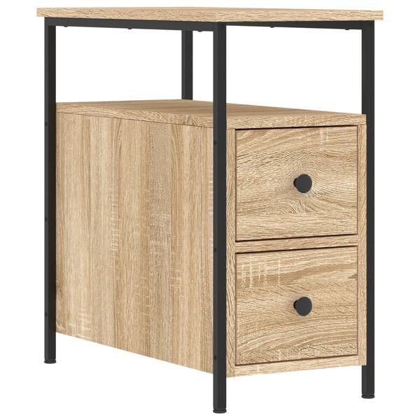 vidaXL Bedside Cabinet Sonoma Oak 30x60x60 cm Engineered Wood