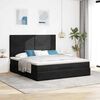 vidaXL Ottoman Bed with Mattresses Black 180x200cm Velvet