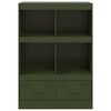 vidaXL Highboard Olive Green 67x39x95 cm Steel