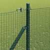 vidaXL Fence with Posts Green 1.4 x 50 m Steel