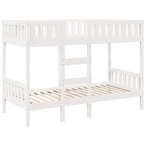 vidaXL Bunk Bed White 80x200 cm Solid Wood Pine