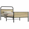 vidaXL Bed Frame without Mattress 100x200 cm Sonoma Oak Engineered Wood
