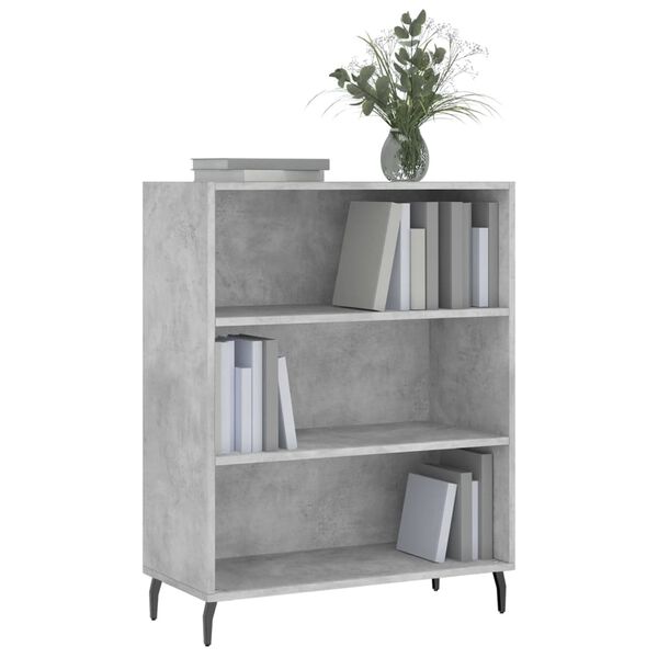 vidaxL Shelf Cabinet Concrete Grey 69.5x32.5x90 cm Engineered Wood