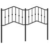 vidaXL Metal Replace Headboard Black 150 cm