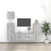 vidaXL 5 Piece TV Cabinet Set Grey Sonoma Engineered Wood