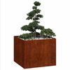 vidaXL Planter Rusty 100x100x80 cm Weathering Steel