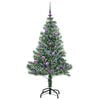 vidaXL Artificial Christmas Tree Snow Flocked with LED Light 150 cm