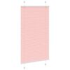 vidaXL Pleated Blind Pink 80x100 cm Fabric Width 79.4 cm Polyester