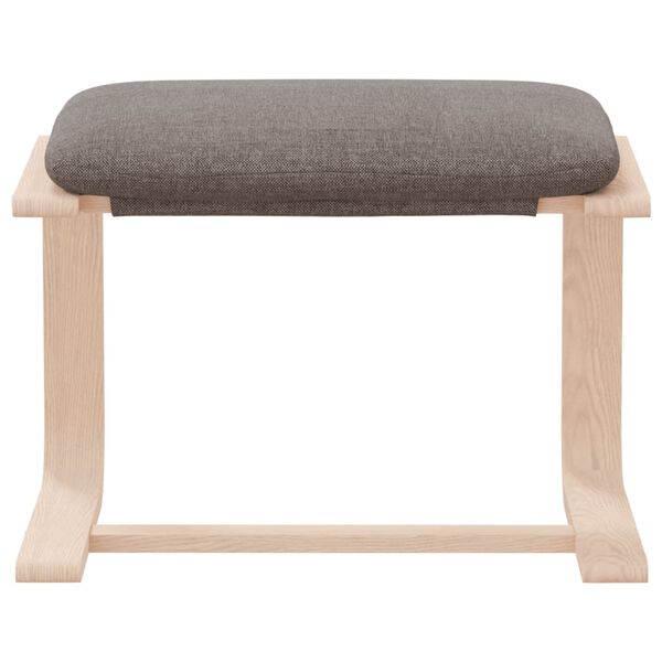 vidaXL Footstool Taupe 51x41x40 cm Fabric
