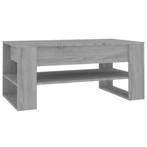 vidaXL Coffee Table Grey Sonoma 102x55x45 cm Engineered Wood