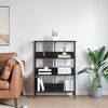 vidaXL Bookshelf Black Oak 82 x 32 x 112 cm Engineered Wood