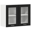 vidaXL Hanging Cabinet Lyon Black Oak 80 x 31 x 60 cm Engineered Wood