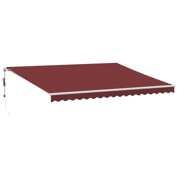 vidaXL Automatic Retractable Awning Burgundy 450x350 cm