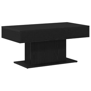 vidaXL Coffee Table Black Oak 96 x 50 x 45 cm Engineered Wood