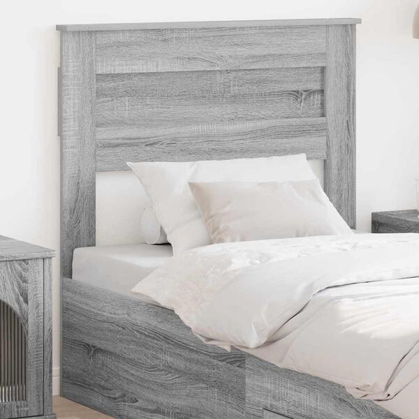 vidaXL Headboard with Headboard Grey Sonoma 75 cm Engineered wood