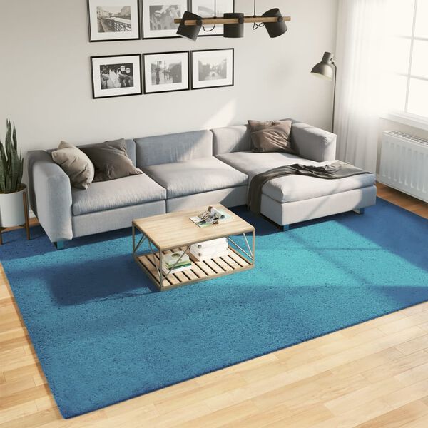vidaXL Rug OVIEDO Short Pile Turquoise 240x340 cm