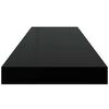 vidaXL Floating Wall Shelves 4 pcs Black 80x23.5x3.8 cm MDF