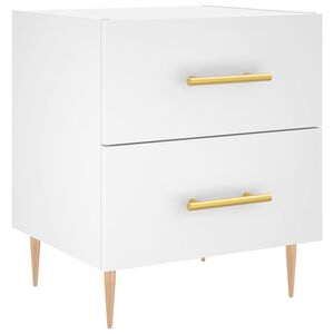 vidaXL Bedside Cabinet White 40x35x47.5 cm Engineered Wood