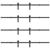 vidaXL Sliding Door Hardware Kit 400 cm Steel Black