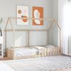 vidaXL Kids' House Bed Frame without Mattress 90x200 cm Solid Wood Pine