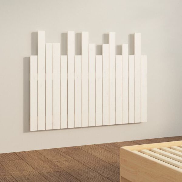 vidaXL Wall Headboard White 108x3x80 cm Solid Wood Pine
